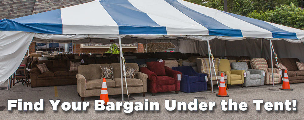 find your bargin under the tent